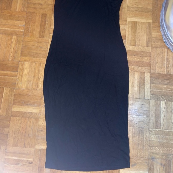 NWT Shein Black Racerback Rib Knit Midi Dress - Picture 7 of 8